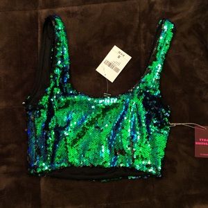Sequin Crop Top